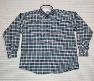 Cinch Miller Shirt Mens LARGE Green Plaid Button Up Western Cowboy Rodeo Vintage - Picture 1 of 12