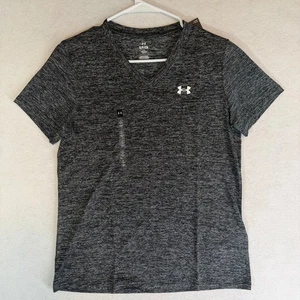 Under Armour Damen S Tech V-Neck Twist Kurzarm Tshirt feuchtigkeitsableitend grau - Bild 1 von 10
