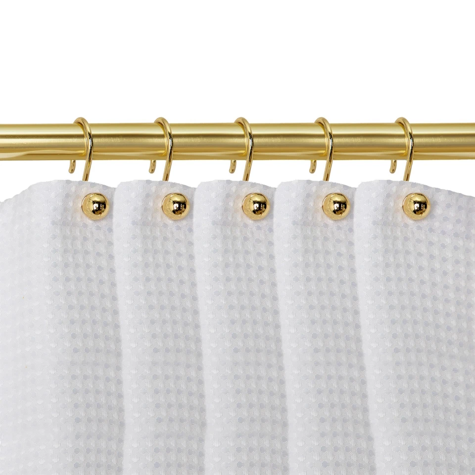 Utopia Alley Shower Hooks - Rust Proof Shower Curtain Hooks Gold