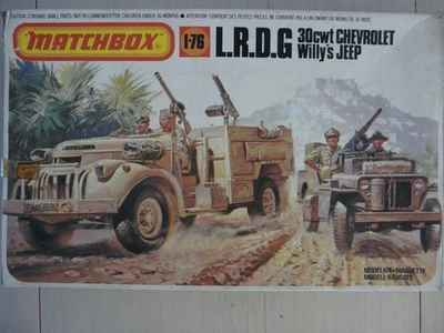 Maquette Matchbox 1/76 PK-173 LRDG Chevrolet 30cwt et Jeep - Photo 1/4