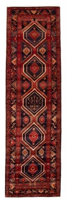 4'3" x 14'1" Vintage Hand-knotted Runner Rug Traditional Oriental Wool Carpet - Image 1 of 4