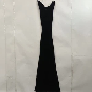 Joseph Silk Velvet Black Backless Evening Long Dress Women's UK 10 EU38-Preloved - Picture 1 of 24