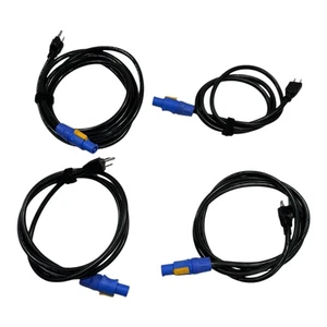 Neutrik PowerCon NAC3FCA to NEMA 5-15P Power Cables - 4 pack x 14AWG Cords - Picture 1 of 6