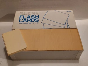 Vintage Bemiss Jason Corp 1000 2" x 3" Blank Flash Cards USA Manila Tags 7400-0 - Picture 1 of 9