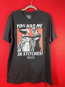 NEW Universal Monsters Frankenstein and Bride Size Large T-Shirt Black - Picture 1 of 4