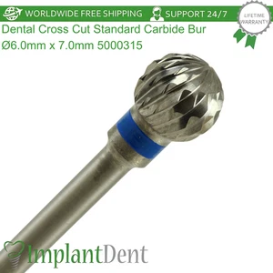 Dental Kreuzschnitt Standardkörnung Hartmetall Ø6,0 mm x 7,0 mm Fräser 5000315 Zahnmedizin Werkzeug - Bild 1 von 5