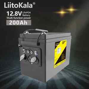 12V 200Ah + LCD Lifepo4 Battery Pack Li-ion Iron Phosphate Deep  4000 Cycle