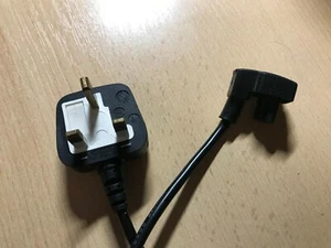 1m Laptop Power Cord - 3 Slot for UK Plug 026117-00 BS1363/A SS1451A VOLEX - Picture 1 of 3