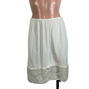 De colección Años 60 Van Raalte Chantilly Encaje Medio Deslizamiento 100% Nylon Dupont Hecho en EE. UU. - Imagen 1 de 9
