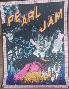 PEARL JAM Seattle 2018 Tour Poster