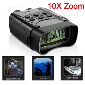 850nm Infrared Night Vision Goggles Hunting Binoculars 10X Zoom IR Record Camera - Picture 1 of 12