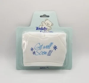 Vtg 1986 Applause Teddy Sweats "Get Well Soon" White Shirt for Small Plush  - Picture 1 of 2