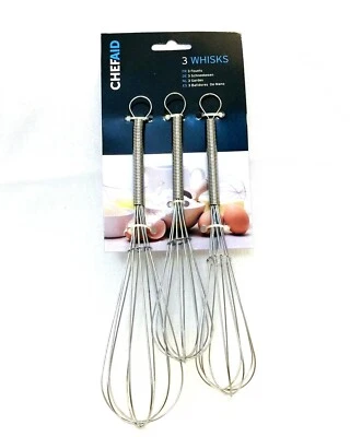 Chef Aid Food Whisk Whipping Stirring Set of 3 - Image 1 of 2