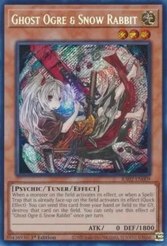 Yu-Gi-Oh! TCG Ghost Ogre & Snow Rabbit (Alt Art) RA02-EN009 1st Secret Rare NM/M - Image 1 of 1