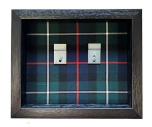 Royal Highland Light Infantry Tartan Medal Case. Black Frame - Picture 1 of 7