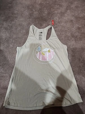 The North Face Tan  Racerback  Hiking Running Tank Top Shirt Size Xl  - Image 1 of 4