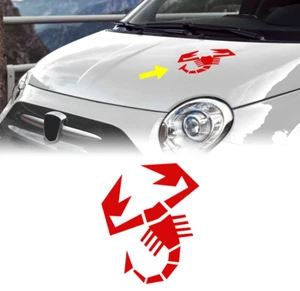 2 Adesivi per abarth scorpione fiat 500 595 695 punto Stickers Rosso 28cm - Imagen 1 de 1