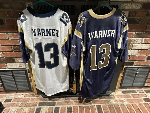 Two Kurt Warner St. Louis Rams NFL Football Jersey’s Vintage Puma XL Retro Rare Cover