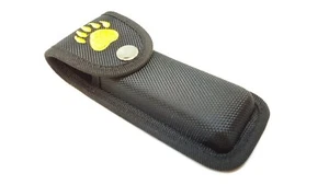 Frost Cutlery Pocket Knife Sheath Black Nylon 5" Folding Blade Belt Bear Paw - Picture 1 of 6