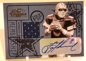2004 Donruss Classics Troy Aikman Membership Patch Auto Autograph 9/250 Cowboys!
