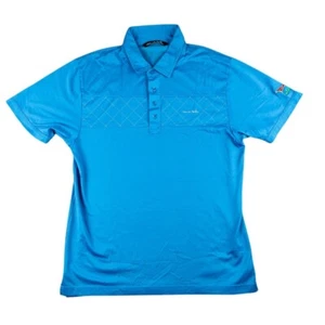 Camisa Polo Travis Mathew Para Hombres Grande Azul Costura Diamante Bordado LACC Usada en Excelente Condición - Imagen 1 de 8