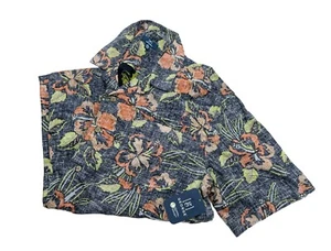George Hibiscus 🌺 XL Men's Shirt Floral Hawaiian Short Sleeve Button (C9) - Picture 1 of 8