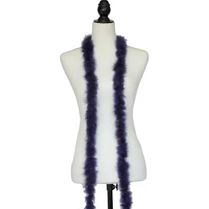Navy Blue 15 Grams Marabou Feather Boa 6 Feet Long Crafting Sewing Trim - Picture 1 of 1