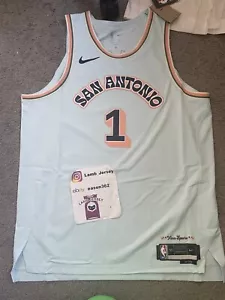 2025 San Antonio Spurs Victor Wembanyama City Authentics Size 52 XL - Picture 1 of 3