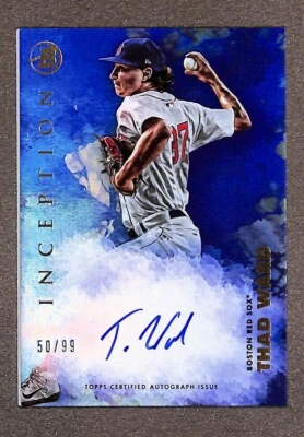 2021 Bowman Inception Blue Foil Auto #75 Thad Ward /99 - Image 1 of 3