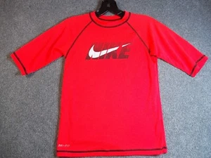 Nike Boys Shirt Red M Dri Fit Crew Neck Pullover Top - Picture 1 of 13