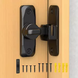 Sliding Barn Door Lock & 90/180 Degree Latch Hardware, Zinc Alloy Small Flip Doo - Picture 1 of 12
