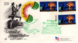 HAPPY ST PATRICK DAY,  ST PATRICK, MO 1993    FDC14890 - Picture 1 of 1