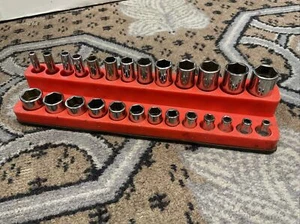 Snap-On 26 piezas 1/4" unidad 6-Pt enchufes métricos profundos/pocos 124STTMM.126STTMM. - Imagen 1 de 2