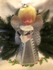 Vintage Christmas ~ Angel Christmas Tree Topper ~ Silver Paper Cone Dress #3