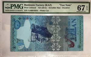 2013 Test Note Kazakhstan Banknote Factory PMG 67 EPQ Superb Gem UNC - Foto 1 di 2