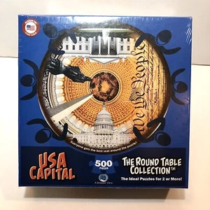 USA Capital Puzzle (500 Piece) 19" ROUND Table Collection *NEW SEALED* - Picture 1 of 5
