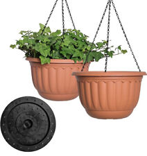 YIKUSH Hanging Planter for Indoor and Outdoor Plants 2 Pack 12inch Flower Pot Pl