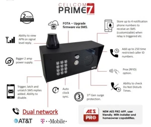 Keypad Gate Access AES PRIME7 REPLACEMENT to BFT Cell phone Callbox SIM Wireless - Picture 1 of 1