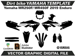 YAMAHA WR250F WR450F 2019 Template Format Ai CDR EPS M52 - Picture 1 of 3