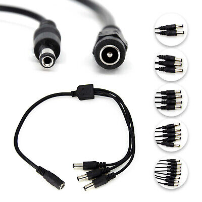 2, 3, 4, 5, 8 Ways 12V DC Power Splitter Extension Cable For LED Strip 2.1x5.5mm • 3.49£