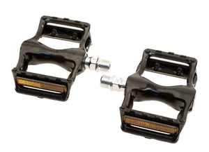 MKS Seahorse Alloy Pedals w/ Reflectors Black Road Touring Japan NEW in Box - Picture 1 of 6