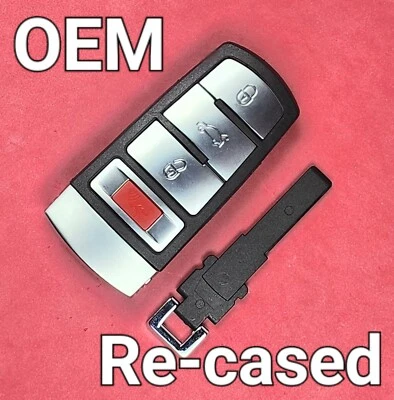 Llave inteligente Volkswagen Passat 2006-2010 original 4B maletero NBG009066T con chip nuevo Foto 1 de 2