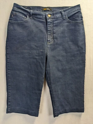 Lee 女式牛仔裤经典合身直筒 12 码高棉混纺蓝色 — 第 1/4 张图片