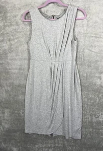 Mossimo Dress Women’s Small Gray Goddess Faux Wrap Phoebe Chic Boho Minimalist - Picture 1 of 11