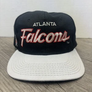 Vintage Sports Specialties Atlanta Falcons Snapback Hat Double Line Script Cap - Picture 1 of 3