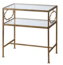Uttermost 24335 Genell Side Table - Gold