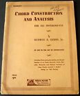 George Gibbs Chord Konstruktion & Analysis Musik Bookv Alle Instrumente 1938 USA