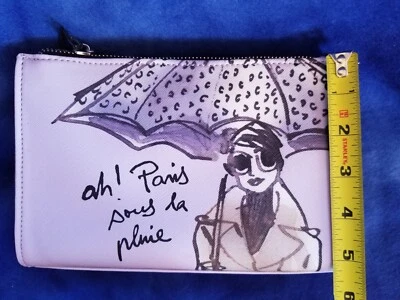 Izak Oh Paris Sous La Pluie Beautiful Cosmetic Makeup Bag Case Clutch Lilac NWT! - Image 1 of 4