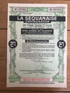 LA SEQUANAISE 1943 - 4 000 FRS (C3) - Picture 1 of 1