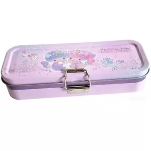 Sanrio Little Twin Stars 3 Capas Lápiz Estuche Soporte Papelería Caja de Metal Lata - Imagen 1 de 5